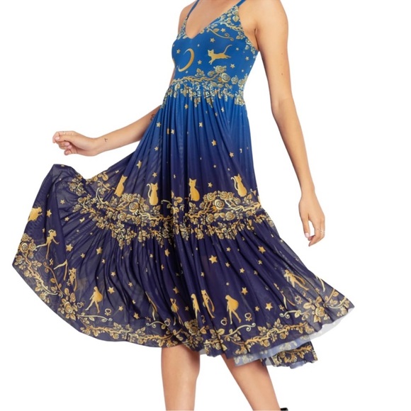 BlackMilk Sailor Moon Guardians Stars Sheer Midaxi Dress - Picture 4 of 7